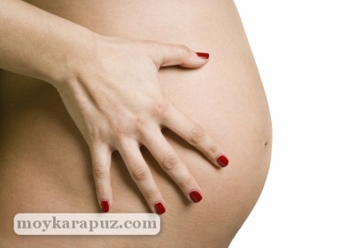Красный лак у беременной