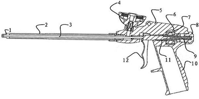 схема пистолета для монтажной пены