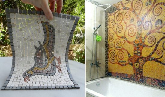 Мозаичные вставки в кухонном интерьере